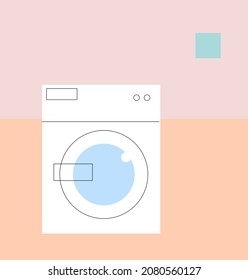 Lavadora LAUNDRY en la lavandería