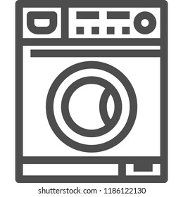 Laundry, Washing machine Thin line icons.