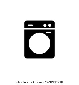 Laundry, washing machine vector icon in solid/glyph style