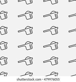 Laundry and washing seamless pattern in modern style. Housework and cleaning elements for websites, brochures, UI and others. Vector illustration on a light background. 