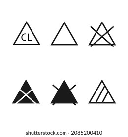 Laundry washing symbols, icons for drying. Vector illustration.
