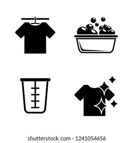 Laundry, Washing, Wash. Simple Related Vector Icons Set for Video, Mobile Apps, Web Sites, Print Projects and Your Design. Laundry, Washing, Wash icon Black Flat Illustration on White Background.