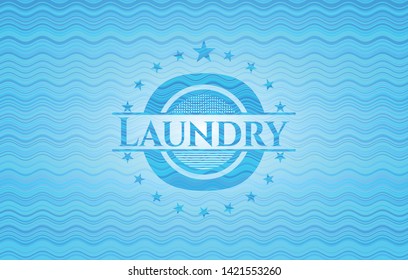 Laundry water representation emblem background. Vector Illustration. Detailed.