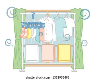 The laundry which I dried in the room smells
