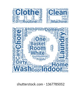 laundry word cloud. tag cloud about laundry