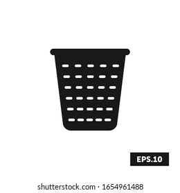 Laundy basket icon, laundry basket sign/symbol Vector