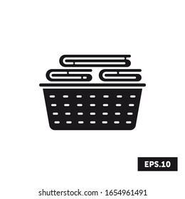 Laundy basket icon, laundry basket sign/symbol Vector