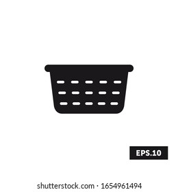 Laundy basket icon, laundry basket sign/symbol Vector