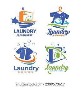 Laundy logo collection template. Laundry service illustration vector