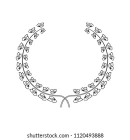 laureal wreath icon vector template