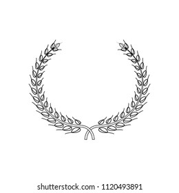 laureal wreath icon vector template