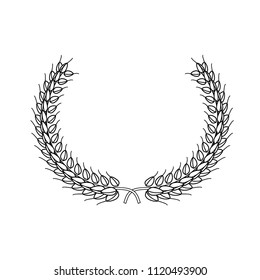 laureal wreath icon vector template