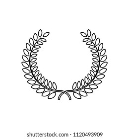 laureal wreath icon vector template