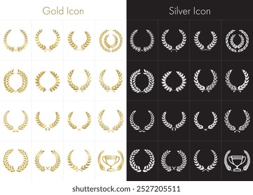 Laurel, award icon, symbol, award and recognition icon set 05