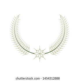 laurel award icon symbol, laurel vector illustration, sign or symbol for champions.