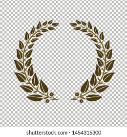 laurel award icon symbol, laurel vector illustration, green laurel isolated design.