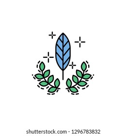 laurel, award, winner icon. Element of history color icon for mobile concept and web apps. Color laurel, award, winner icon can be used for web and mobile