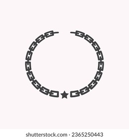 laurel with a beautiful chain shape