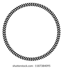 Laurel border icon on white background