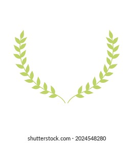 laurel branch emblem template isolated