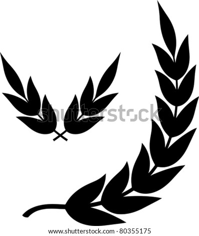 Laurel Branches Vector Stok Vektör (Telifsiz) 80355175 - Shutterstock