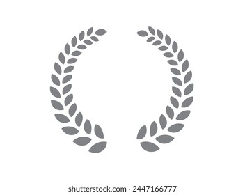 Laurel circle wreath icon. laurel branches frames of the winner. Award sign. First place symbol. Emblem. Vector illustration