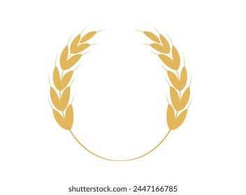 Laurel circle wreath icon. laurel branches frames of the winner.  Award sign. Vector illustration