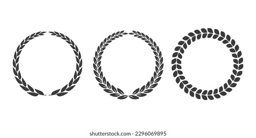 Conjunto de material vectorial del espacio de copia de monótona circular de Laurel
