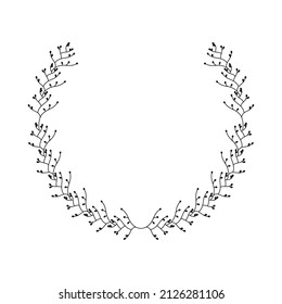 icono de laurel corona wreath deco