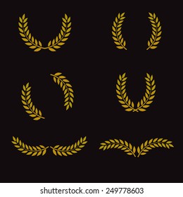 Laurel design collection. Vector illustration.