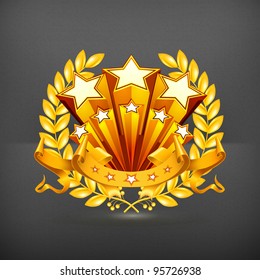 Laurel emblem, vector