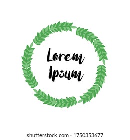 Laurel Floral Wreath Circle Frame Design