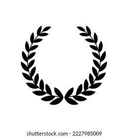 Laurel foliate vector illustration. Laurel Wreath icon. Greek and Roman olive branch award