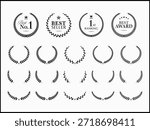 A laurel frame set celebrating the top ranking