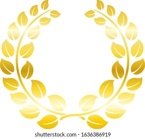 Laurel golden vector image illustration

