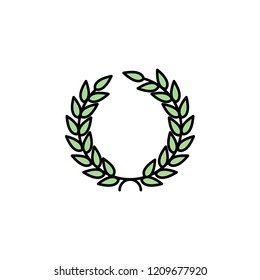 Laurel icon. Element of color ancient greece  icon for mobile concept and web apps. Colored Laurel icon can be used for web and mobile