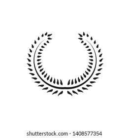 laurel icon, illustration vector template