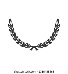 Laurel icon isolated on white background. Vector
