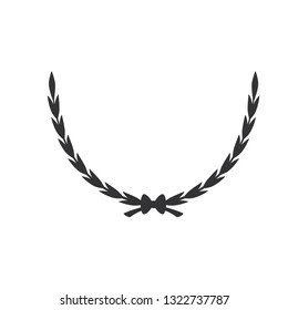Laurel icon isolated on white background. Vector