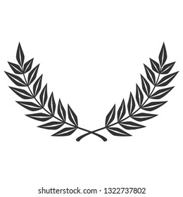 Laurel icon isolated on white background. Vector