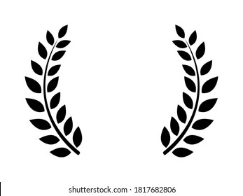 Laurel icon isolated on white background. Vector art.