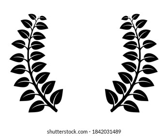 Laurel icon isolated on white background. Vector art.