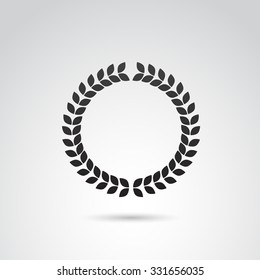 Laurel icon isolated on white background.