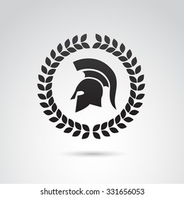 Laurel icon isolated on white background.