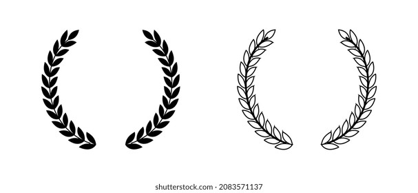 Laurel icon - vector illustration on white.