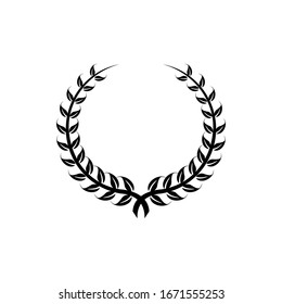 Laurel Leaf Kronenkralle schwarzes Logo Symbol Design Vektorillustration Illustration