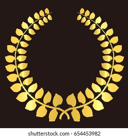 Laurel leaf gold icon