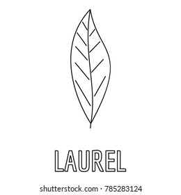 Laurel leaf icon. Outline illustration of laurel leaf vector icon for web