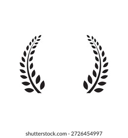 Vector de diseño de signo de elogio de hoja de laurel