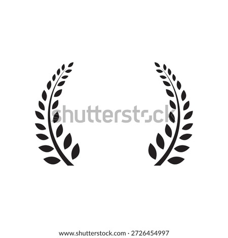 Laurel leaf praise icon sign design vector